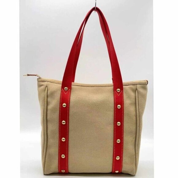 Authentic Louis Vuitton Antigua Red Caba MM W/Box Tote Bag - Picture 2 of 15